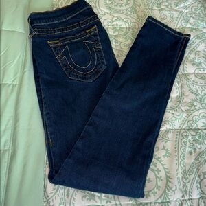 Women's True religion Dark mid rise super skinny jeans